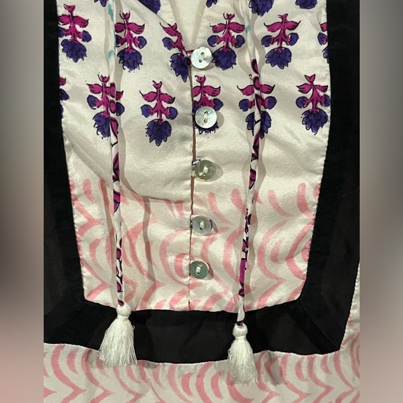 Anthropologie Maeve Istmo Tunic Sleeveless Silk Tank Top Belt Not Included Size2 - Picture 7 of 16